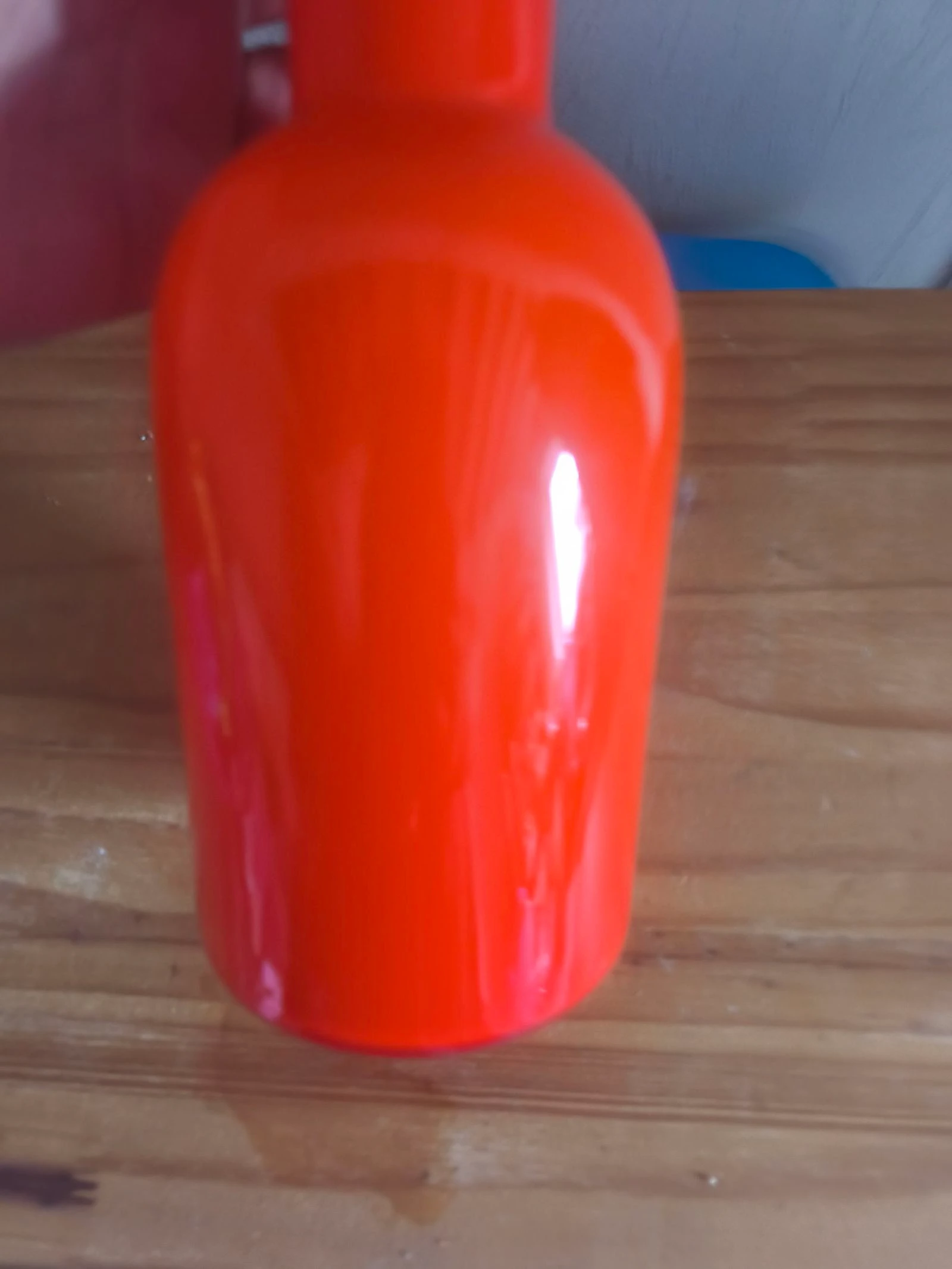 Vaso soliflore vintage vermelho - Estilo Space Age / Mid-Century – photo 5